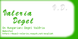 valeria degel business card